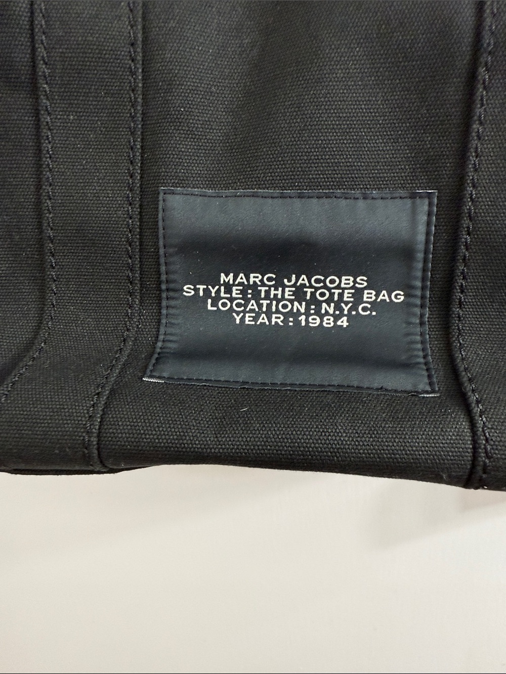 Marc Jacobs Black The Tote Bag Canvas Tote with Logo - Picture 4 of 14